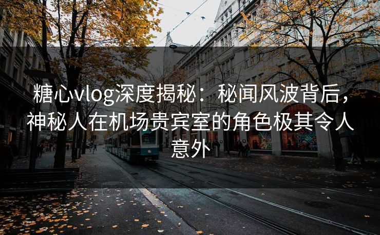 糖心vlog深度揭秘：秘闻风波背后，神秘人在机场贵宾室的角色极其令人意外